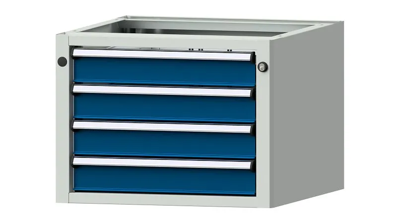 Armoire de base pour établis ANKE exemple 1206 V 570 x 615 x 420 mm RAL 7035/5010 402.002 obtenir à bas prix