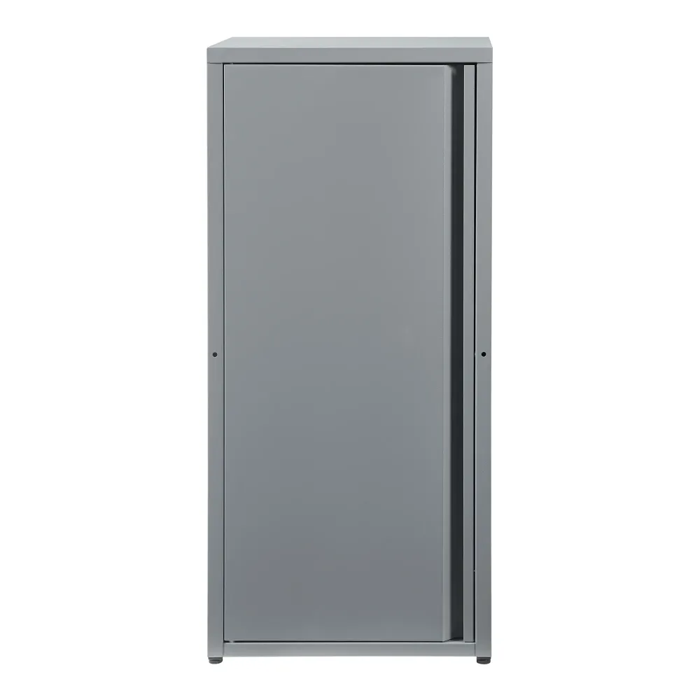 Armoire étagère meuble de rangement 88 x 40 x 35 cm métallique acier gris 03_0008904