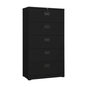 Métallique Modulable Classeur Noir 90x46x164 Acier
