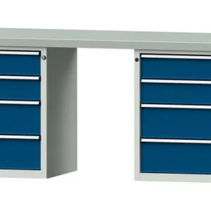 Établis ANKE Établi combiné exemple 840 V 2000 x 700 x 850 mm RAL 7035/5010 ZBP 50 mm 415.110 magasiner à bas prix