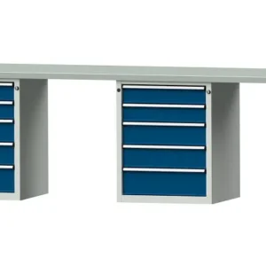 Établis ANKE Établi combiné exemple 915 V 2800 x 700 x 840 mm RAL 7035/5010 ZBP 40 mm 415.140 se fournir à bas prix