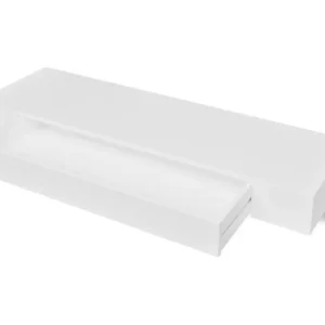 Étagère murale avec 1 tiroir MDF Blanc Rangement de livres