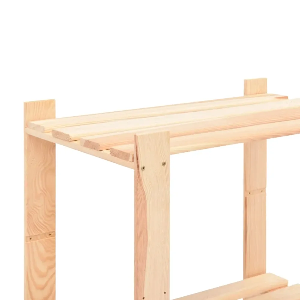 Étagères meubles de rangement à 5 niveaux 5 pièces 80 x 38 x 170 cm Pin 250 kg sable 02_0045732