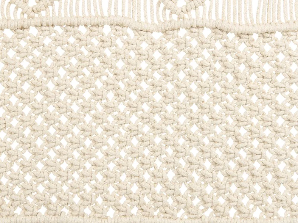 Décoration murale suspendue en coton macramé écru LAHRI