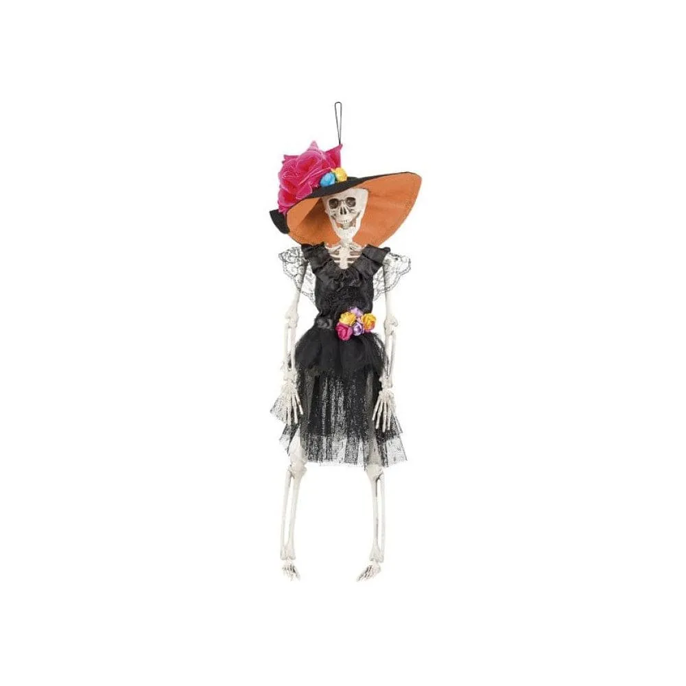 Décoration à suspendue Lady Squelette avec 5 compartiments