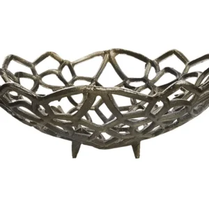 Decoratieve schaal zilver BABYLON