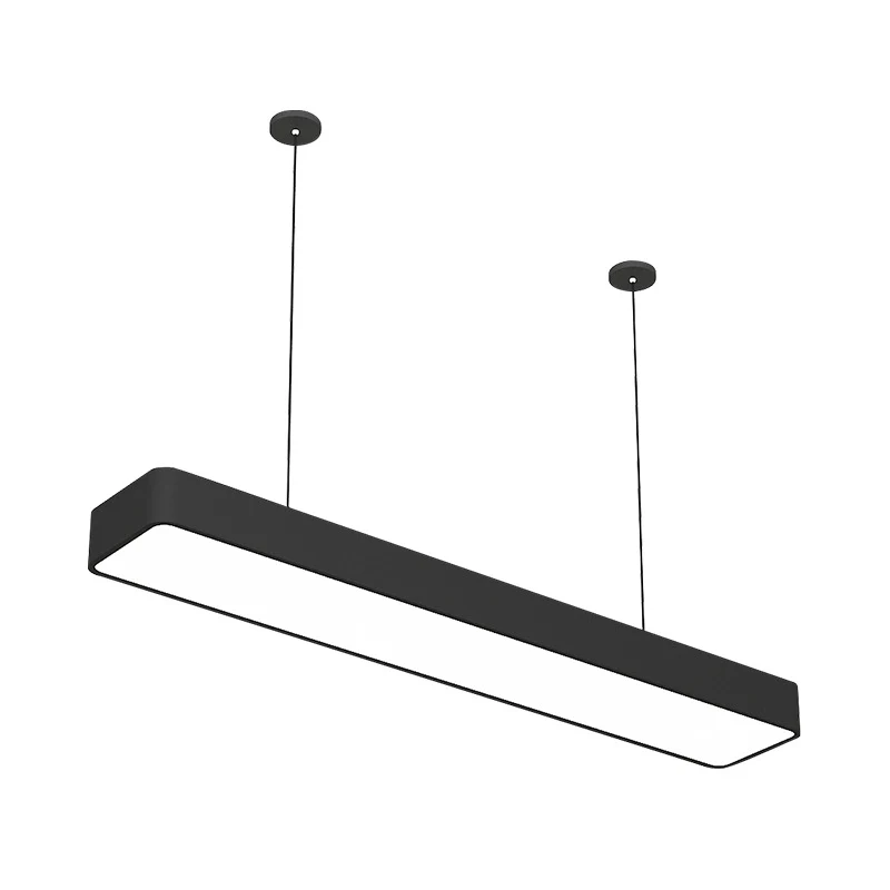 Organisateur Modulable Lampe de Suspension de plafond linéaire contemporain en acrylique noir, pendentif goutte LED pour b...