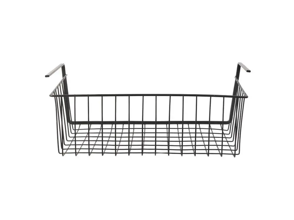Organisateur Modulable Panier suspendu en métal filaire noir Longueur 40cm