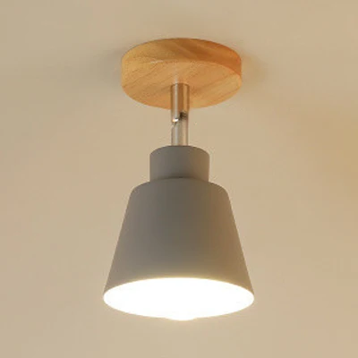 Organisateur Modulable Suspension semi-encastrée conique pour chambre à coucher en métal contemporain 1 éclairage de plafo...