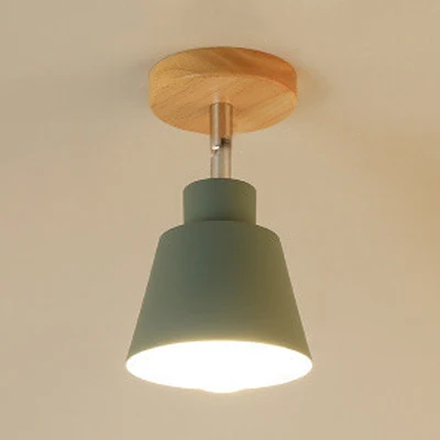 Organisateur Modulable Suspension semi-encastrée conique pour chambre à coucher en métal contemporain 1 éclairage de plafo...