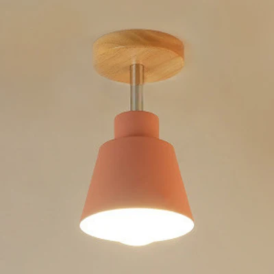 Organisateur Modulable Suspension semi-encastrée conique pour chambre à coucher en métal contemporain 1 éclairage de plafo...