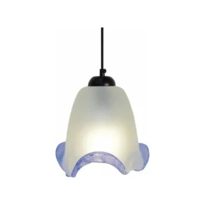 Plateau de bureau Suspension verre bleu 75 cm.