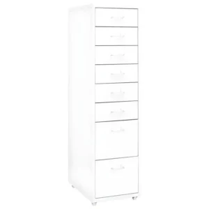 Porte-stylos magnétique Classeur mobile Blanc 28x41x109 cm Métal