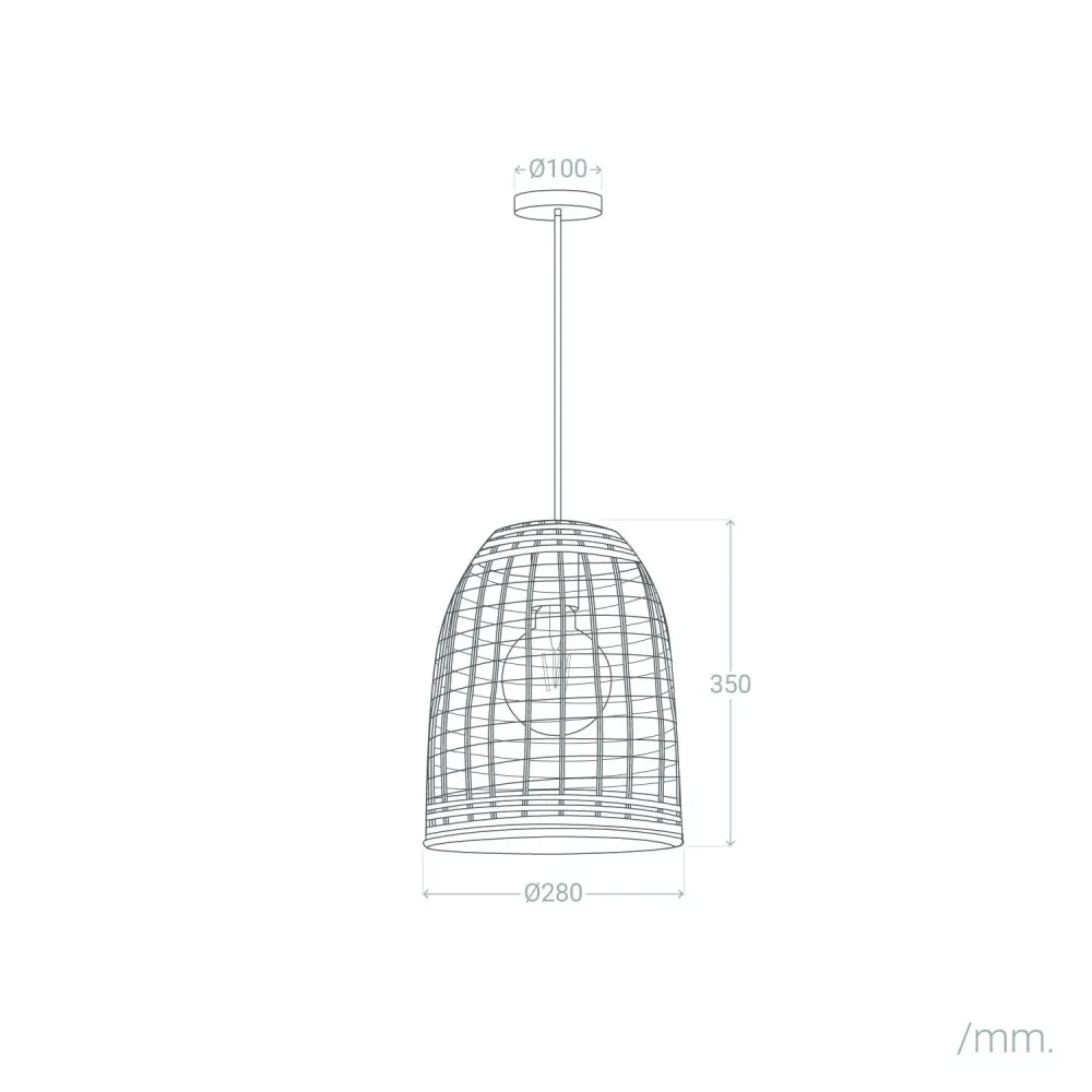 Professionnel Haute Qualité Luminaire suspendu en bambou avec éclairage DEL intégré de Paley