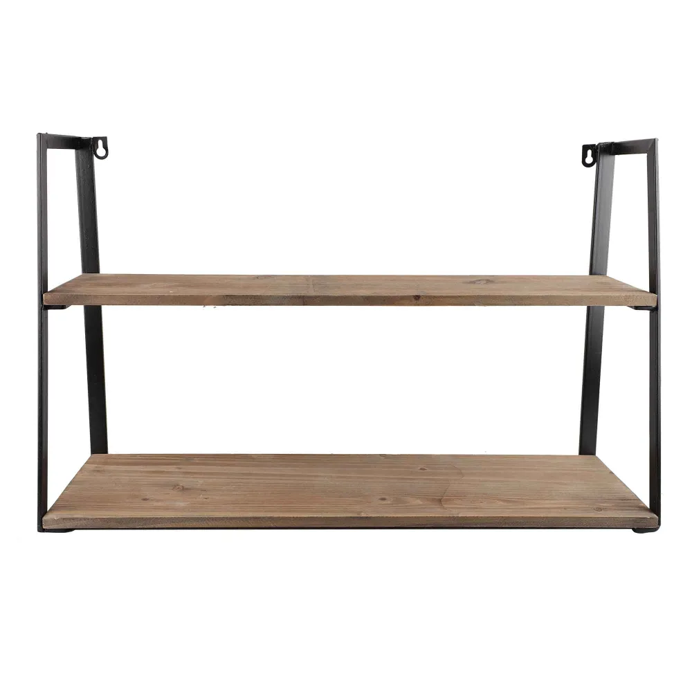 Range-câbles adhésif Étagère murale en bois et métal à suspendre, 25'' x 7'' x 16''