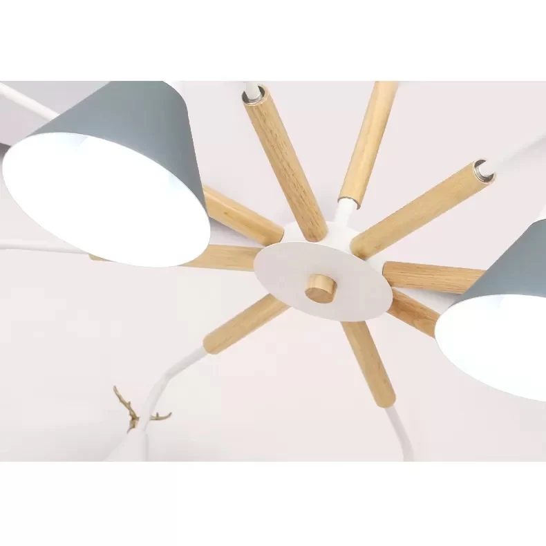 Suspension conique métallique avec lustre de style cerf macaron pour chambre d'enfant en Plastique ABS