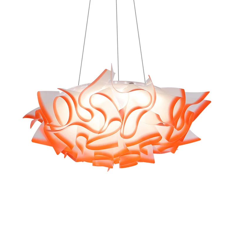 Suspension Design Fleur Art Déco Acrylique 1 Suspension Plafond Rose/Orange/Bleu Manifeste pour Salle à Manger
