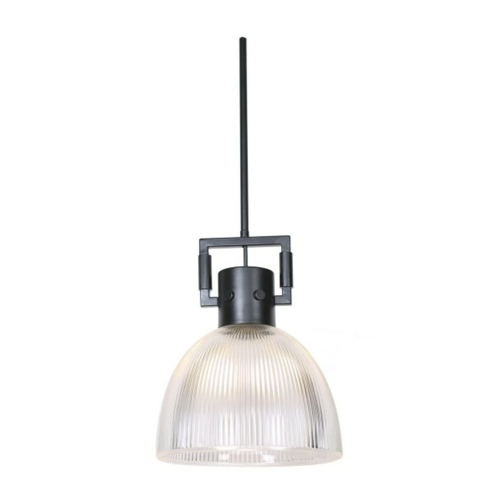 Suspension verre argenté noir métal argent (25.4 x 25.4 x 35.5 cm) (2 unités) pour Espace réduit