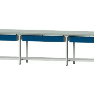 Bancs de travail ANKE table de travail exemple 205 4050 x 800 x 850 mm RAL 7035/5010 ZBP 50 mm 401.562 se procurer à bas prix