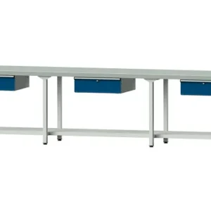 Bancs de travail ANKE table de travail exemple 103 4050 x 700 x 850 mm RAL 7035/5010 ZBP 50 mm 400.546 acquérir à bas prix