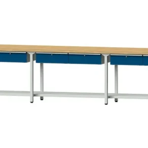 Bancs de travail ANKE table de travail exemple 105 4050 x 700 x 900 mm RAL 7035/5010 BMP 50 mm 400.519 commander à bas prix