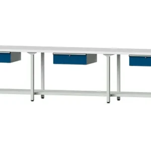 Bancs de travail ANKE table de travail exemple 103 4050 x 700 x 840 mm RAL 7035/5010 KSP 40 mm 400.536 prendre à bas prix