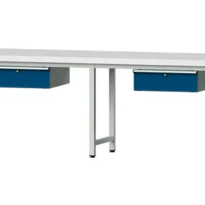 Bancs de travail ANKE table de travail exemple 93 2800 x 700 x 850 mm RAL 7035/5010 KSP 50 mm 400.422 obtenir à bas prix