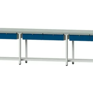 Bancs de travail ANKE table de travail exemple 105 4050 x 700 x 900 mm RAL 7035/5010 ZBP 50 mm 400.531 commander à bas prix