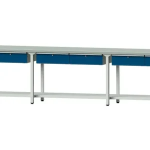 Bancs de travail ANKE table de travail exemple 105 4050 x 700 x 890 mm RAL 7035/5010 ZBP 40 mm 400.529 acquérir à bas prix