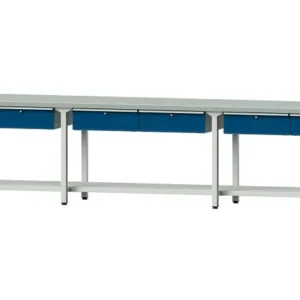Bancs de travail ANKE table de travail exemple 105 4050 x 700 x 840 mm RAL 7035/5010 ZBP 40 mm 400.528 se fournir à bas prix