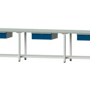 Bancs de travail ANKE table de travail exemple 103 4050 x 700 x 840 mm RAL 7035/5010 ZBP 40 mm 400.544 magasiner à bas prix