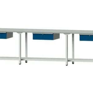 Bancs de travail ANKE table de travail exemple 103 4050 x 700 x 890 mm RAL 7035/5010 ZBP 40 mm 400.545 commander à bas prix