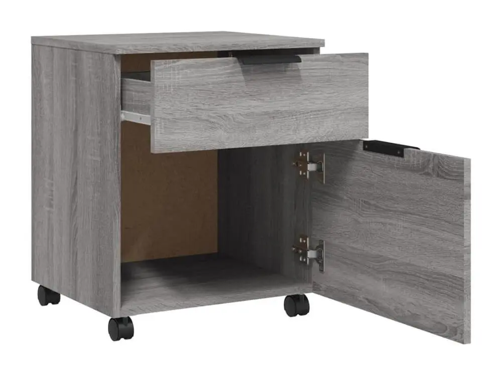 Classeur mobile avec roues Sonoma gris 45x38x54 cm Bois