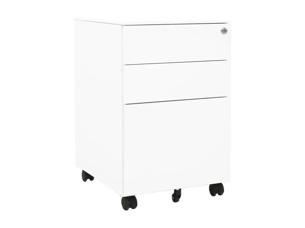 Classeur mobile Blanc 39x45x60 cm Acier