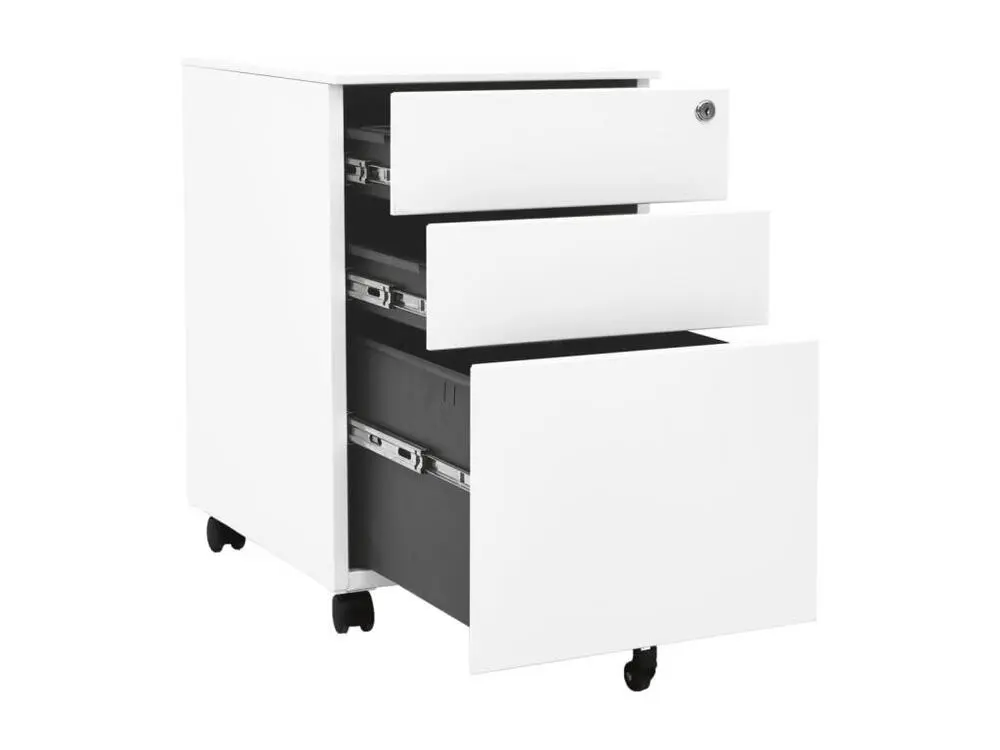 Classeur mobile Blanc 39x45x60 cm Acier
