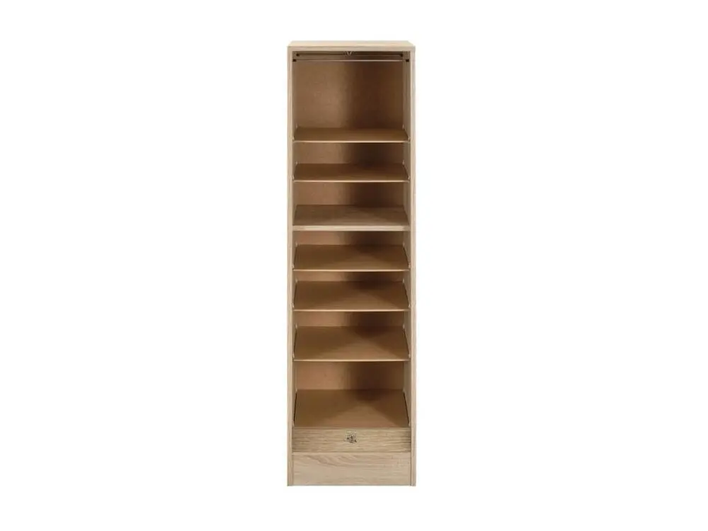 Classeur à Rideau 140 cm Largeur 41 cm - Coloris: Chêne Naturel