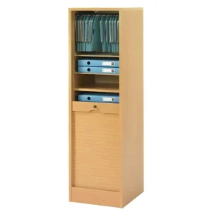 Classeur à Rideau 140 cm Largeur 41 cm - Coloris: Hêtre