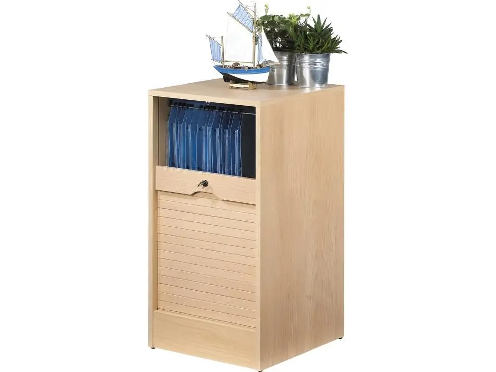 Classeur à Rideau Hauteur 76 Largeur 41 cm - Coloris: Hêtre