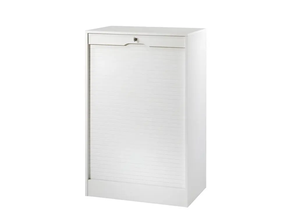 Classeur à Rideau Largeur 70 cm Hauteur 108 cm - Coloris: Blanc