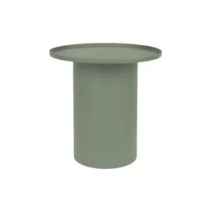 Table d'appoint ronde en métal vert Sverre Blanc pur Label - 46cm