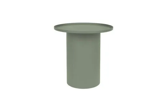 Table d'appoint ronde en métal vert Sverre Blanc pur Label - 46cm