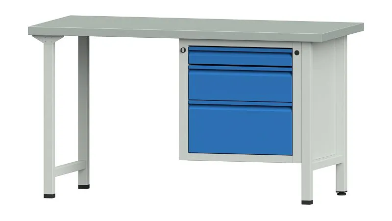 Établis ANKE Établi combiné exemple 710 E 1500 x 700 x 840 mm RAL 7035/5012 ZBP 40 mm 510.530 se procurer à bas prix