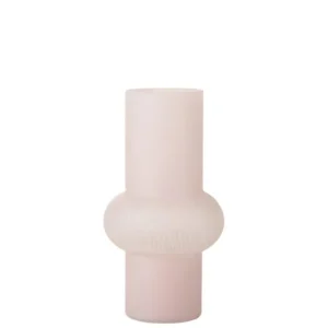 Vase avec anneau en verre rose 20x20x36 cm