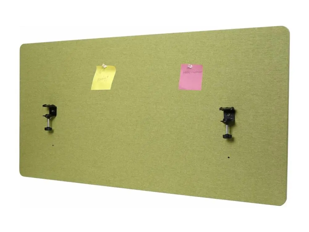 Cloison acoustique de bureau MCW-G75, 60x120cm vert avec 4 patins en caoutchouc