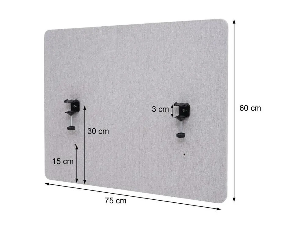 Cloison acoustique de bureau MCW-G75, 60x75cm vert avec revêtement anti-rayures