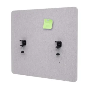 Cloison acoustique de bureau MCW-G75, 65x60cm, gris avec revêtement anti-rayures