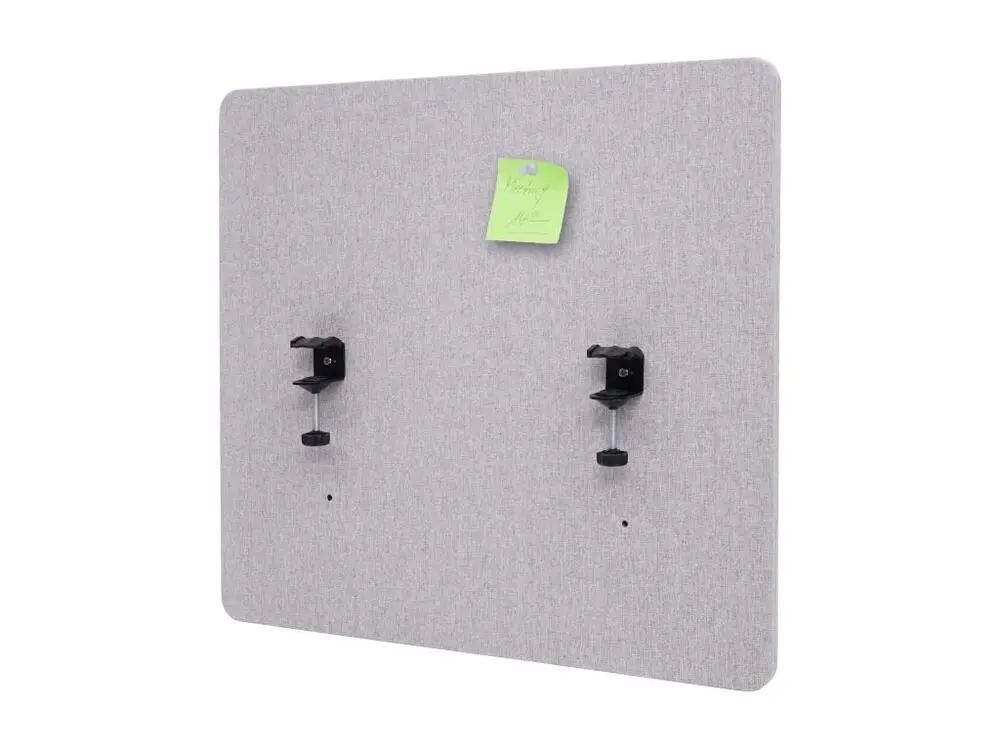 Cloison acoustique de bureau MCW-G75, 65x60cm, gris avec revêtement anti-rayures