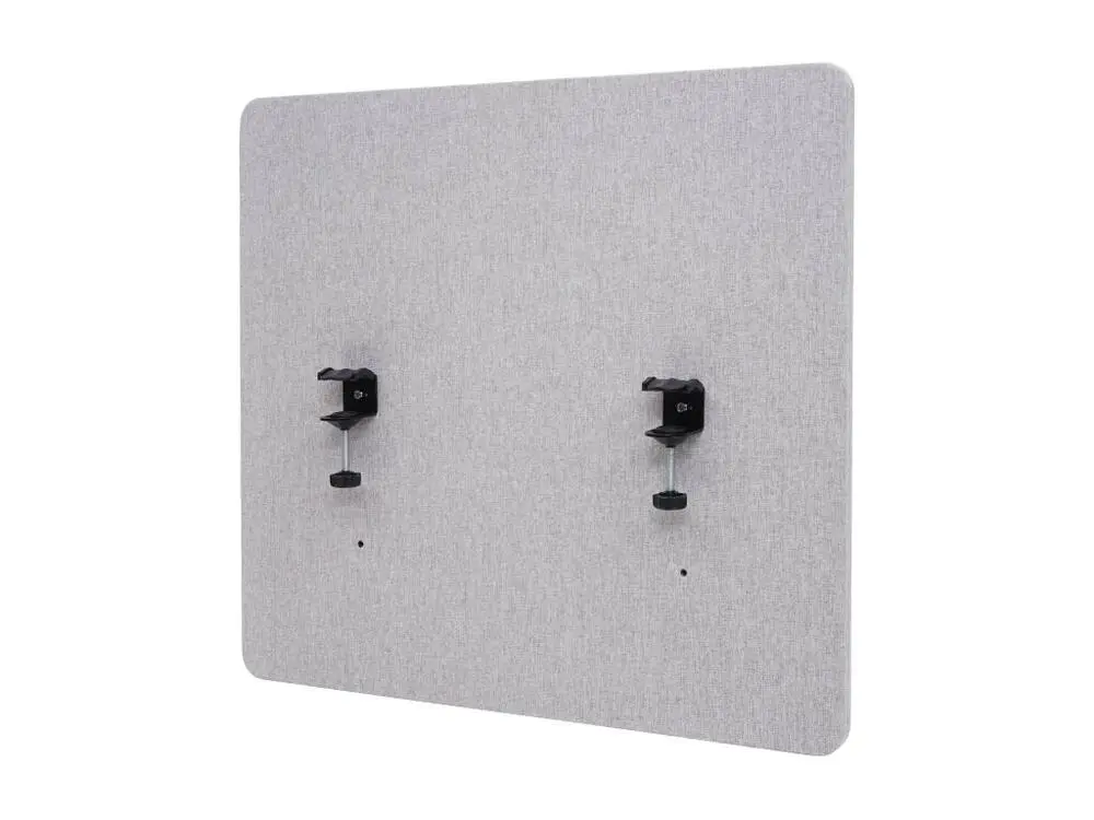 Cloison acoustique de bureau MCW-G75, 65x60cm, gris avec revêtement anti-rayures