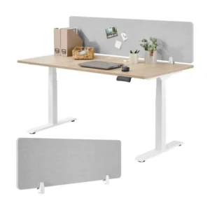 Protection de bord Cloison de bureau disponible en 2 tailles avec noyau en PET absorbant le bruit
