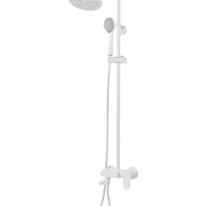 Ensemble de douche avec mitigeur et douche de pluie GURARA Blanc